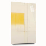 Minimalist Yellow Electric Canvas Art: Abstract Geometric Wall Print