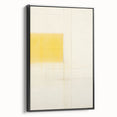 Minimalist Yellow Electric Canvas Art: Abstract Geometric Wall Print