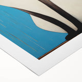 Modern Cat Electric Art: Blue Siamese Cat Canvas Wall Print
