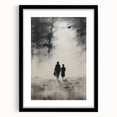 Electric Wall Art - Abstract Monochrome Walk Through Foggy Landscape