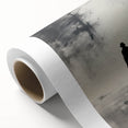 Electric Wall Art - Abstract Monochrome Walk Through Foggy Landscape
