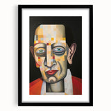 Abstract Electric Art Canvas - Vibrant Geometric Portrait in Modern Style