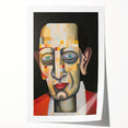 Abstract Electric Art Canvas - Vibrant Geometric Portrait in Modern Style