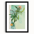 Electric Art Canvas - Fresh Green and Coral Botanical Abstract Design