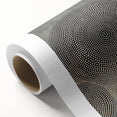 Abstract Electric Wall Art - Concentric Circular Dotted Pattern in Beige