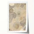 Electric Art Canvas - Abstract Black Spiral Dots on Beige Background