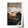 Rustic Horse in Rocky Landscape Farmhouse Wall Art – Country Style Decor