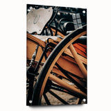 Rustic Wagon Wheel Close-Up Farmhouse Wall Art – Country Style Decor
