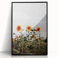 Farmhouse Wall Art Sunflower Field Print | Rustic Country Style Decor