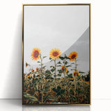 Farmhouse Wall Art Sunflower Field Print | Rustic Country Style Decor