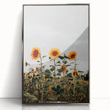 Farmhouse Wall Art Sunflower Field Print | Rustic Country Style Decor