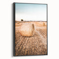 Farmhouse Wall Art of Hay Bales in Field – Rustic Country Style Decor