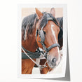 Country Horse Portrait Art - Rustic Farmhouse Wall Decor Print