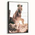 Sunset Horse Portrait Art - Rustic Farmhouse Wall Decor Print