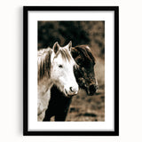 Charming Horse Duo Art - Rustic Farmhouse Wall Decor Print