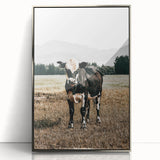 Majestic Cow in Pasture - Rustic Farmhouse Wall Art Print