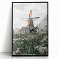 Rustic Windmill Wall Art | Farmhouse Style Decor with Wildflowers
