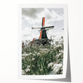 Rustic Windmill Wall Art | Farmhouse Style Decor with Wildflowers