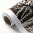 Rustic Firewood Wall Art | Winter Farmhouse Decor with Snow-Covered Wood