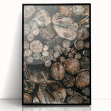 Farmhouse Wall Art – Rustic Wood Log Decor for Country Style Homes