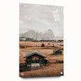 Farmhouse Wall Art – Rustic Cabin and Mountain Scene for Country Decor