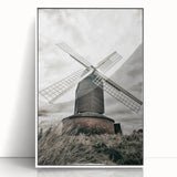 Farmhouse Wall Art – Classic Windmill with Dramatic Sky for Rustic Decor
