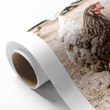 Farmhouse Wall Art – Rustic Chicken in Farmyard Scene for Country Decor
