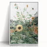 Farmhouse Wall Art: Bright Sunflowers in Bloom, Rustic Country Decor