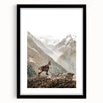 Rustic Farmhouse Wall Art - Vintage-Inspired Mountain Scene with Wildlife
