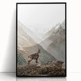 Rustic Farmhouse Wall Art - Vintage-Inspired Mountain Scene with Wildlife