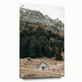 Farmhouse Wall Art - Secluded Cabin in Mountain Forest for Rustic Decor