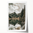 Farmhouse Wall Art - Majestic Mountain Lake Reflection for Rustic Decor