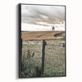 Windmill and Countryside Wall Art | Rustic Farmhouse Decor for Homes