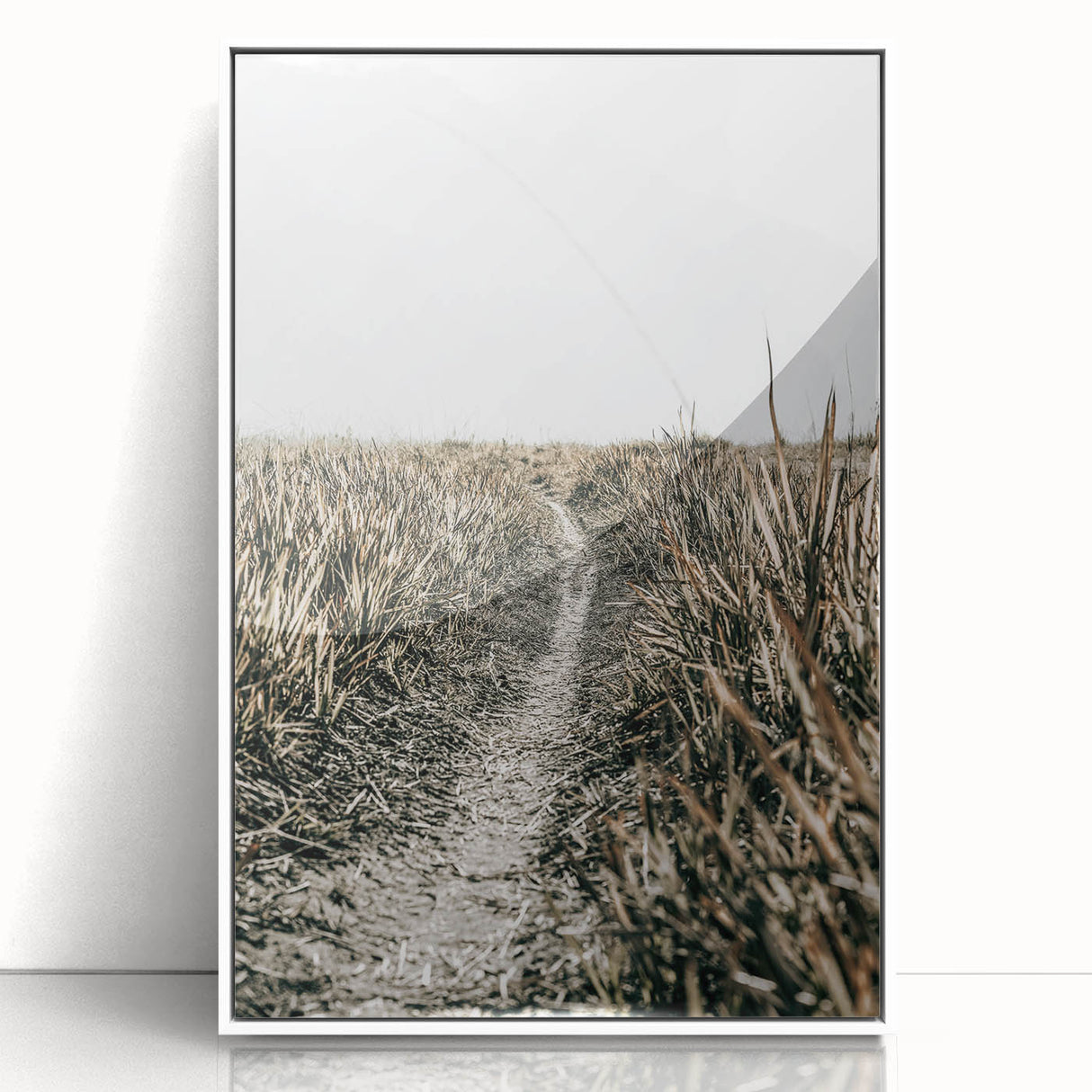 Solitary Grass Path Wall Art | Rustic Farmhouse Decor for Tranquil Homes