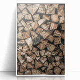Stacked Firewood Wall Art | Rustic Farmhouse Decor for Cozy Homes