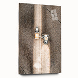 Aerial Tractor in Field Wall Art | Rustic Farmhouse Decor for Country Homes