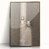 Aerial Tractor in Field Wall Art | Rustic Farmhouse Decor for Country Homes