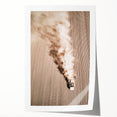 Aerial Farmhouse Wall Art of Harvesting Tractor - Rustic Country Decor