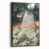 Rustic Farmhouse Wall Art of Watering Plants - Country Style Decor