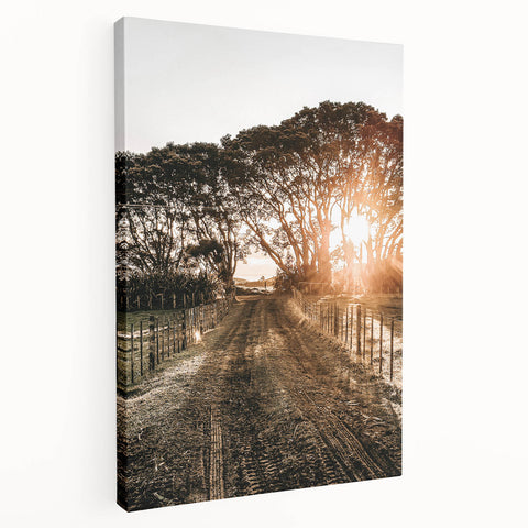 Sunset Path Farmhouse Wall Art - Rustic Country Style Decor