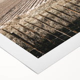 Farmhouse Wall Art – Plowed Field with Rustic Fence Print for Country Decor
