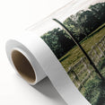 Farmhouse Wall Art – Winding Fence Print for Rustic Country Decor