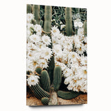 Farmhouse Wall Art – Rustic Cactus Flower Print for Country Style Decor