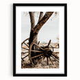 Rustic Farmhouse Wall Art - Antique Wagon Wheel Country Style Decor