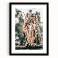 Majestic Owl Wall Art – Rustic Farmhouse Nature-Inspired Decor Print