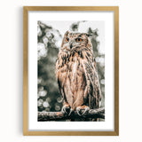 Majestic Owl Wall Art – Rustic Farmhouse Nature-Inspired Decor Print