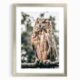 Majestic Owl Wall Art – Rustic Farmhouse Nature-Inspired Decor Print