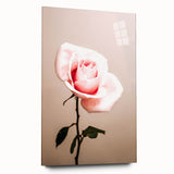 Pink Rose Wall Art – Rustic Farmhouse Elegant Nature-Inspired Decor Print