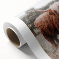 Rustic Farmhouse Wall Art - Highland Cow Country Style Decor Print