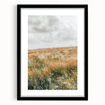 Farmhouse Wall Art - Tranquil Open Field with Soft Clouds Print